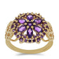 Goldplattierter Silberring mit sambischem Amethyst