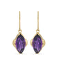 Goldplattierte Silberohrringe mit sambischem Amethyst