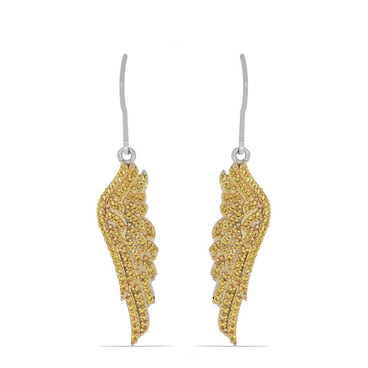 Silberohrringe mit Zitrin aus dem Ural