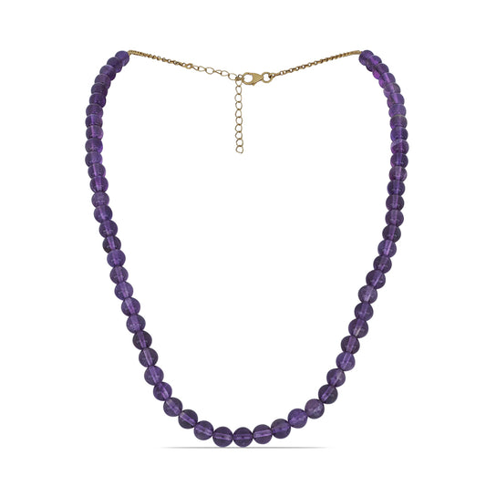 Goldplattierte Silberhalskette mit sambischem Amethyst