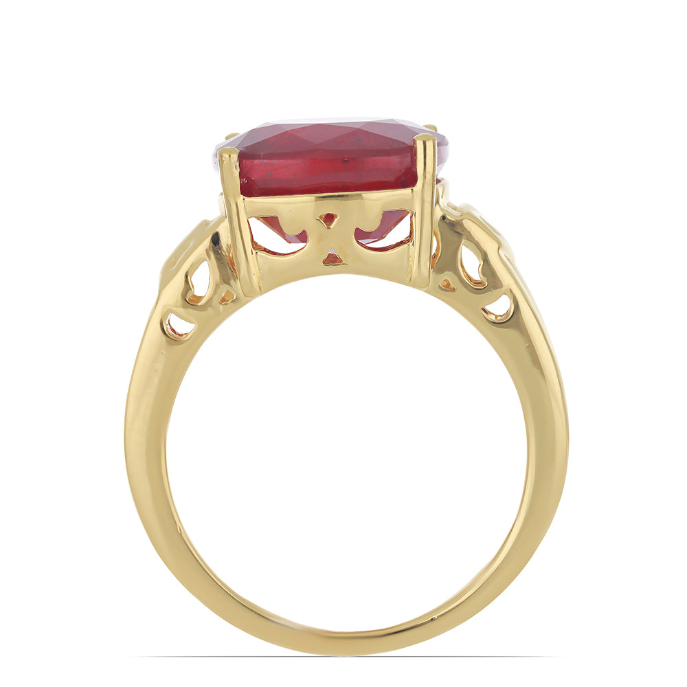 Goldplattierter Silberring mit Rubin aus Madagaskar 2 