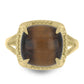 Goldplattierter Silberring mit Tigerauge aus Mount Brockman