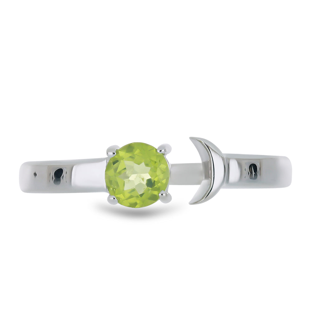Silberring mit Peridot aus Changbai