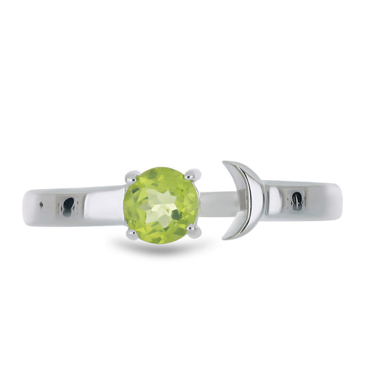 Silberring mit Peridot aus Changbai