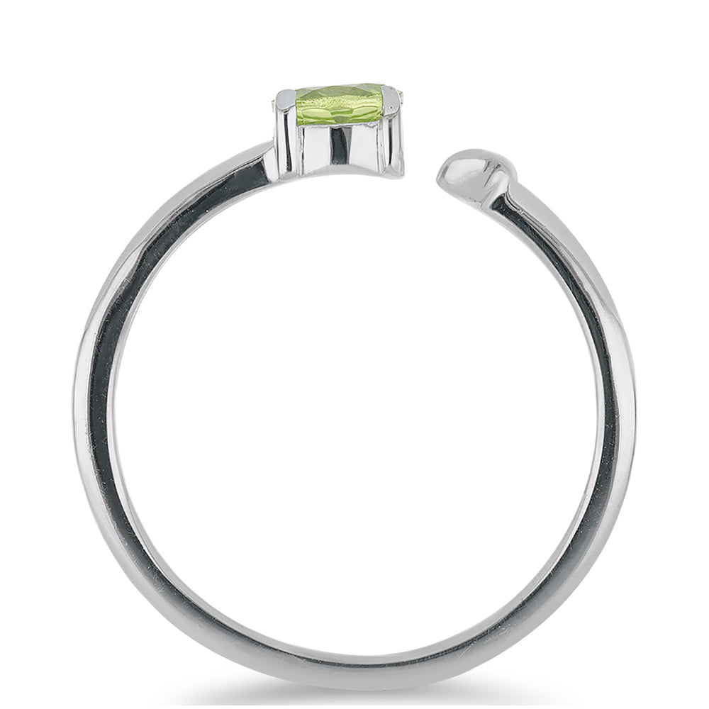 Silberring mit Peridot aus Changbai 2 
