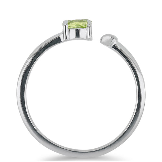 Silberring mit Peridot aus Changbai