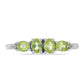 Silberring mit Peridot aus Changbai und weißem Topas