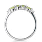 Silberring mit Peridot aus Changbai und weißem Topas