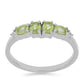 Silberring mit Peridot aus Changbai und weißem Topas