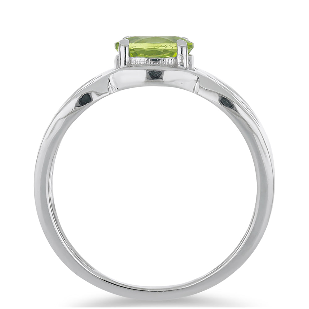 Silberring mit Peridot aus Changbai 2 