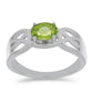 Silberring mit Peridot aus Changbai