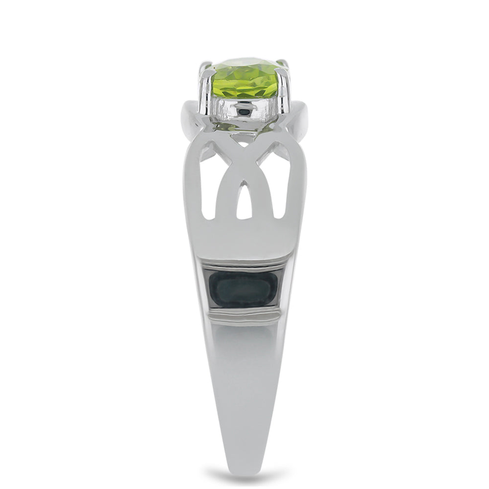 Silberring mit Peridot aus Changbai