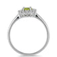 Silberring mit Peridot aus Changbai und weißem Topas