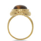 Goldplattierter Silberring mit Tigerauge aus Mount Brockman