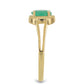Goldplattierter Silberring mit brasilianischem Smaragd