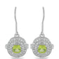 Silberohrringe mit Peridot aus Changbai und weißem Topas