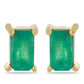 Goldplattierte Silberohrringe mit brasilianischem Smaragd