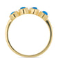 Goldplattierter Silberring mit blauem äthiopischem Opal aus Lega Dembi