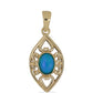 Goldplattierter Silberanhänger mit blauem äthiopischem Opal aus Lega Dembi