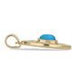 Goldplattierter Silberanhänger mit blauem äthiopischem Opal aus Lega Dembi