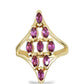 Goldplattierter Silberring mit Rhodolith aus Moatize