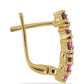 Goldplattierte Silberohrringe mit Rhodolith aus Moatize