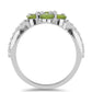 Silberring mit Peridot aus Changbai und weißem Topas
