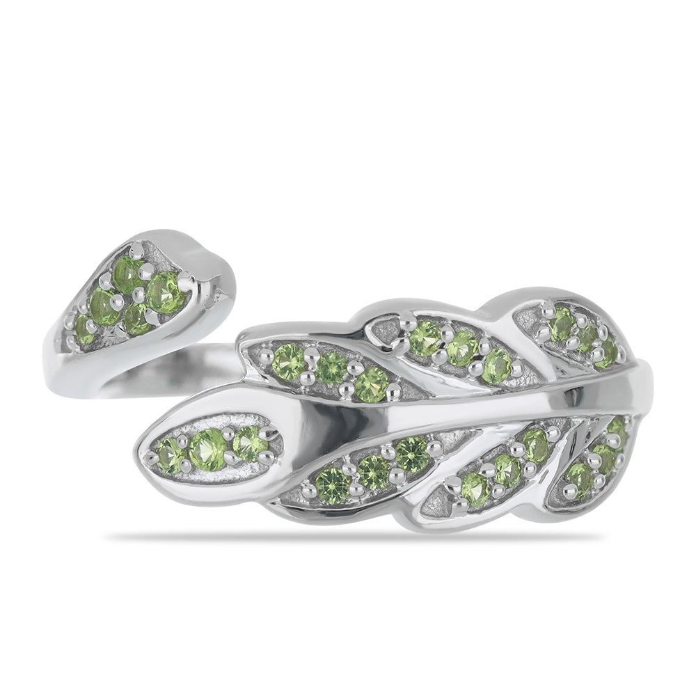 Silberring mit Peridot aus Changbai 1 