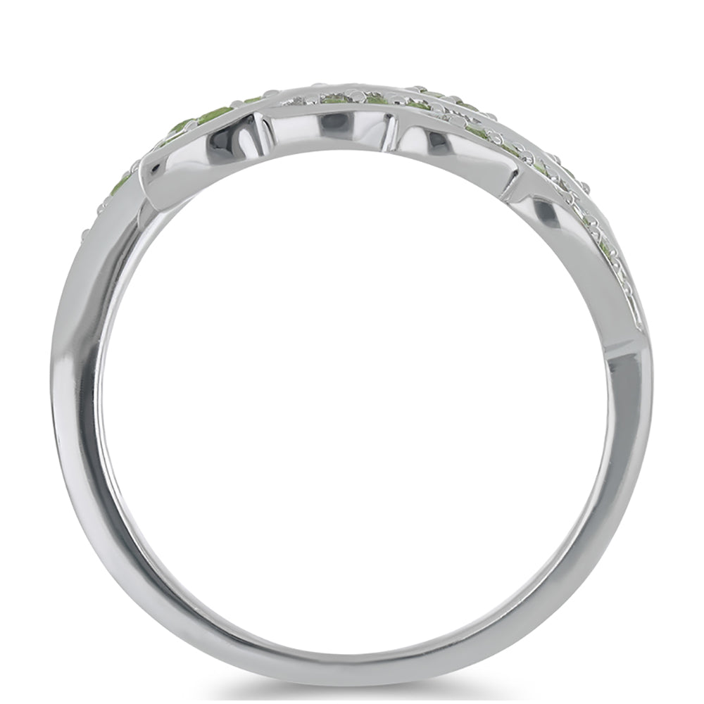 Silberring mit Peridot aus Changbai