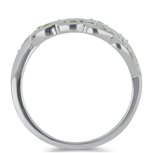 Silberring mit Peridot aus Changbai