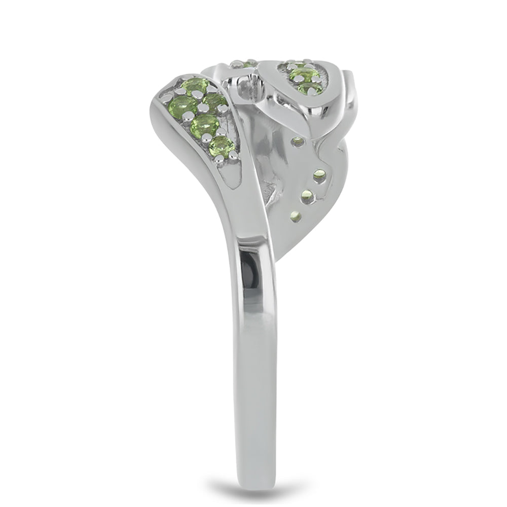 Silberring mit Peridot aus Changbai 4 