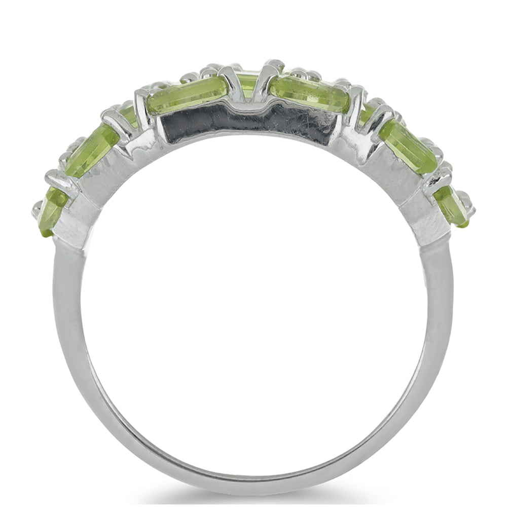 Silberring mit Peridot aus Changbai