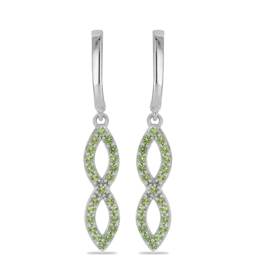 Silberohrringe mit Peridot aus Changbai 1 