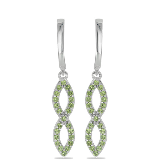 Silberohrringe mit Peridot aus Changbai