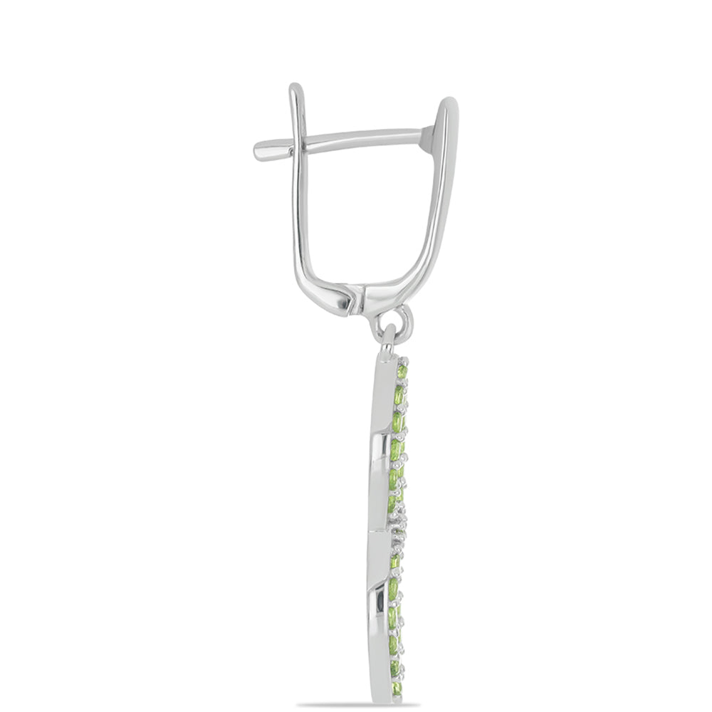 Silberohrringe mit Peridot aus Changbai 2 