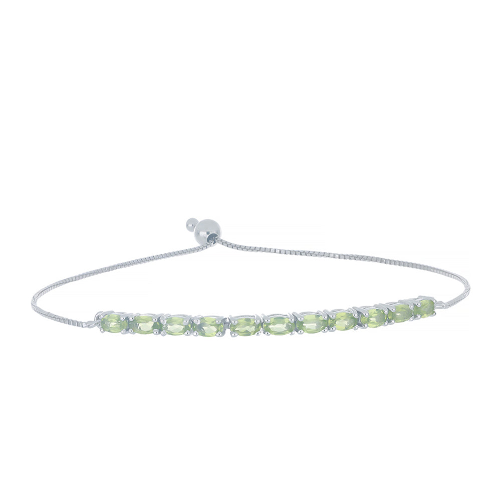 Silberarmband mit Peridot aus Changbai