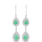 Silberohrringe mit brasilianischem Smaragd und weißem Topas