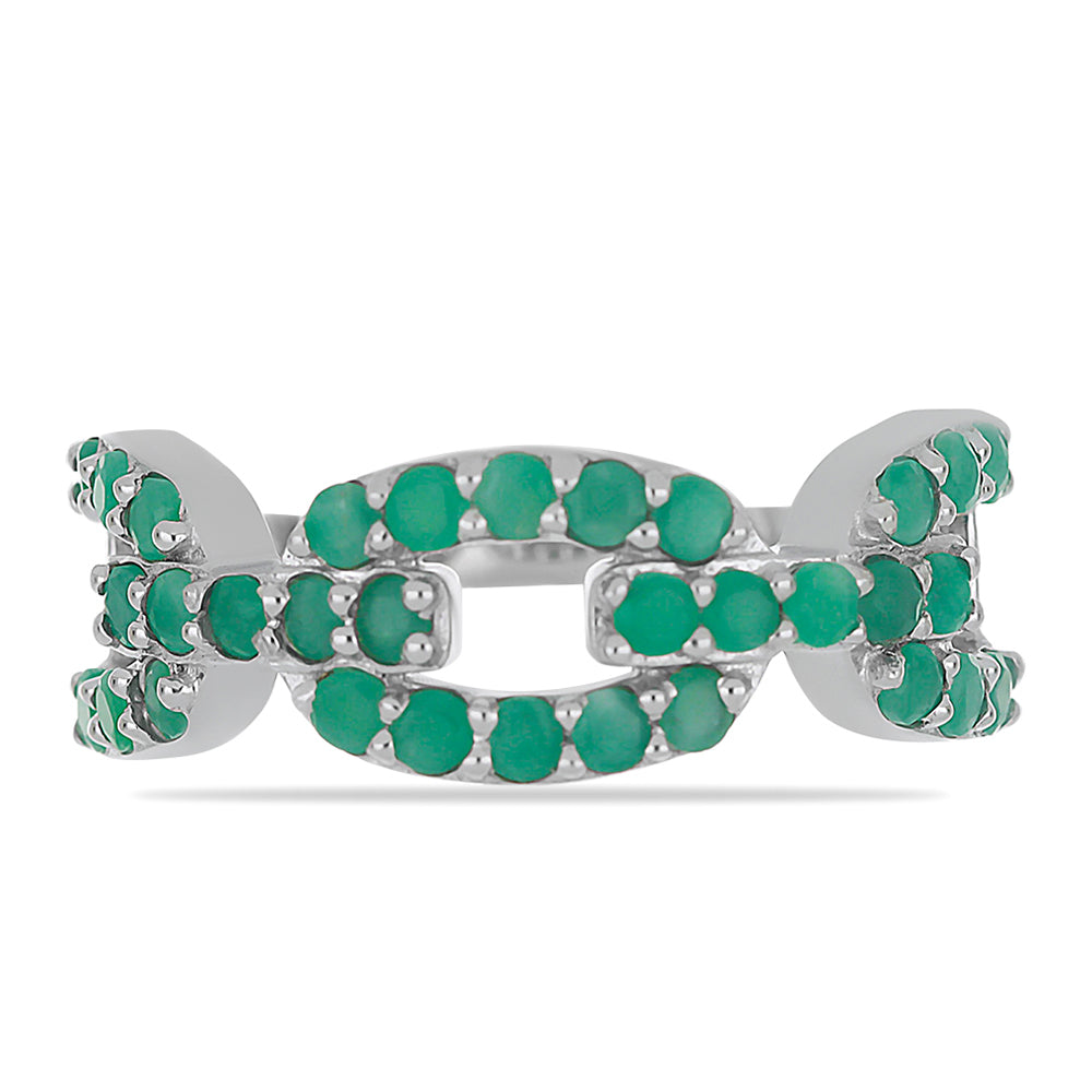 Silberring mit brasilianischem Smaragd 1 