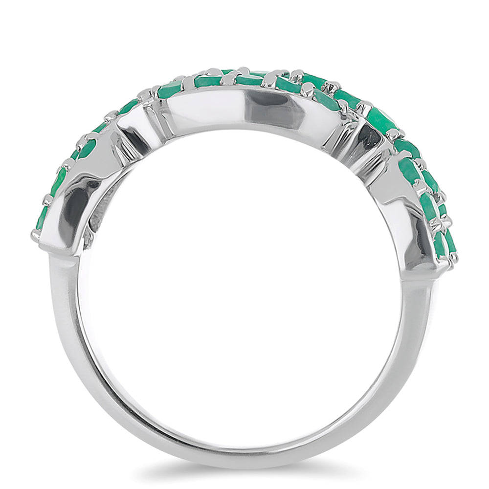 Silberring mit brasilianischem Smaragd 2 