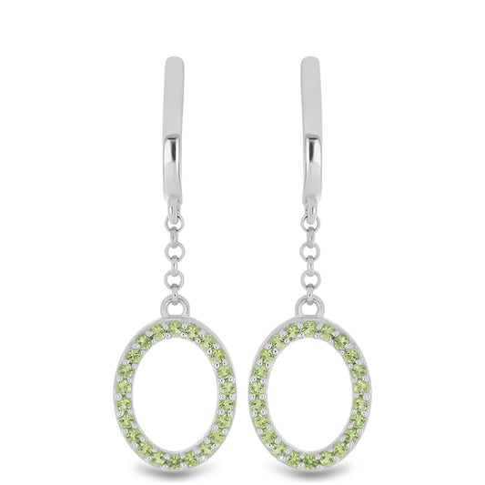 Silberohrringe mit Peridot aus Changbai