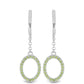 Silberohrringe mit Peridot aus Changbai