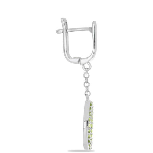 Silberohrringe mit Peridot aus Changbai