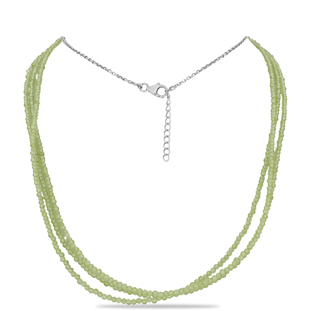 Silberhalskette mit Peridot aus Changbai 1 