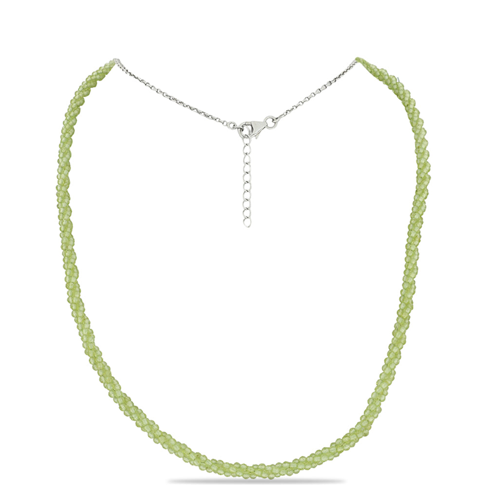 Silberhalskette mit Peridot aus Changbai 1 