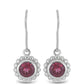 Silberohrringe mit Rhodolith aus Moatize