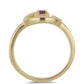 Goldplattierter Silberring mit Rhodolith aus Moatize