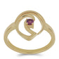 Goldplattierter Silberring mit Rhodolith aus Moatize
