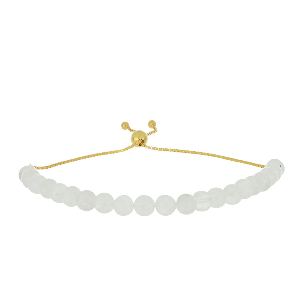 Goldplattiertes Silberarmband mit Regenbogenmondstein