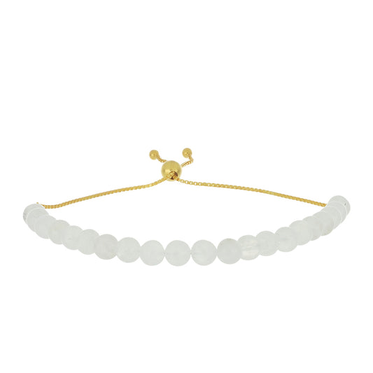 Goldplattiertes Silberarmband mit Regenbogenmondstein