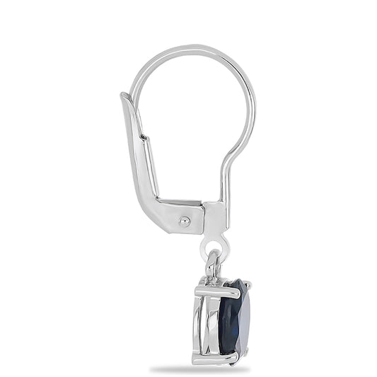 Silberohrringe mit australischem blauem Saphir